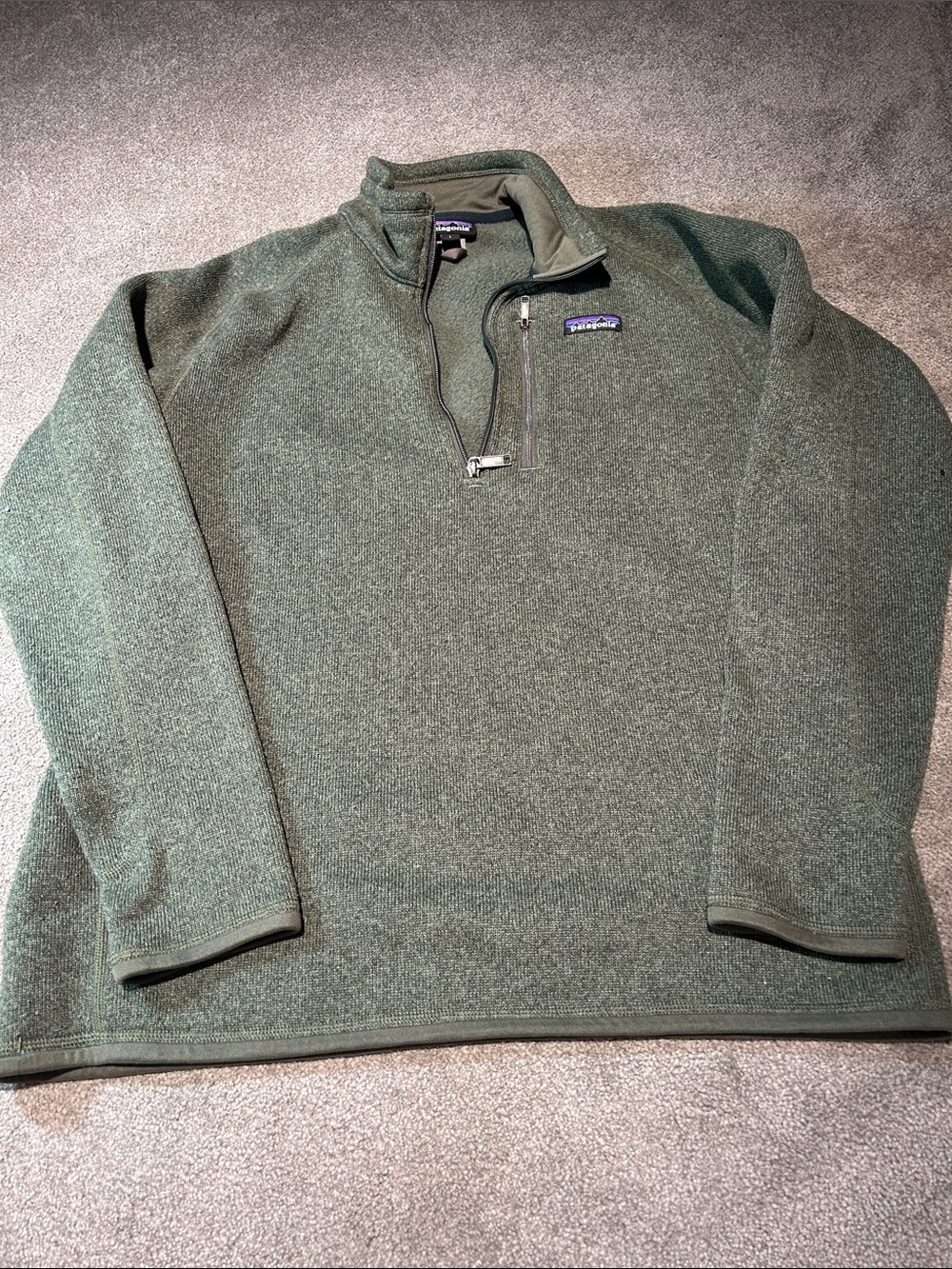 Patagonia Men’s Zip-Neck Fleece Sweater - Olive